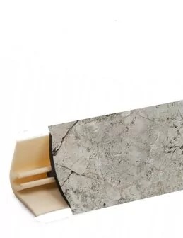 Плинтус LB-15, мрамор серый, L=3000мм, 13,4х13,4мм, Россия