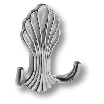 Крючок, 746MP02, двухрожковый, металл, глянцевый хром