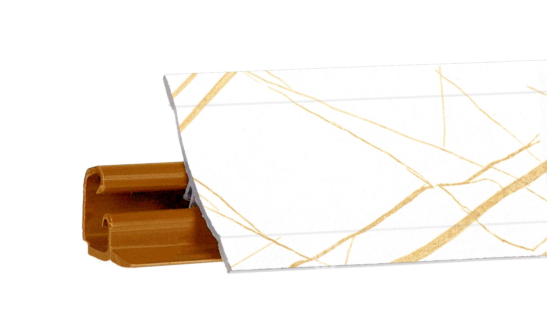 Плинтус LB-23, пирит белый, 3000мм, Россия