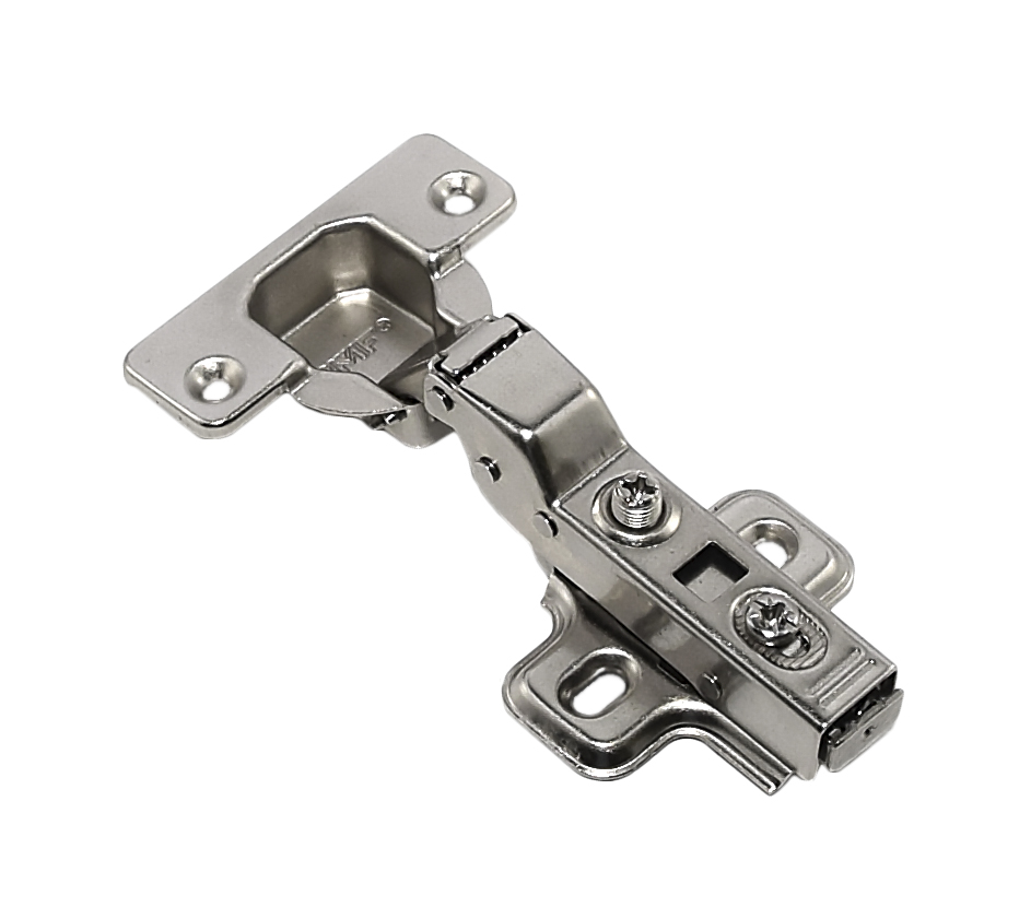 Петля полунакладная 110*, доводчик, планка 2 отв., 48мм, clip-on, CMF