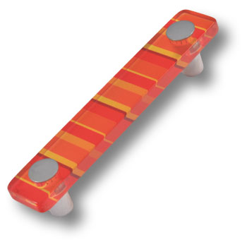 Ручка-скоба, 694NA, 96мм, металл/пластик, оранжевый