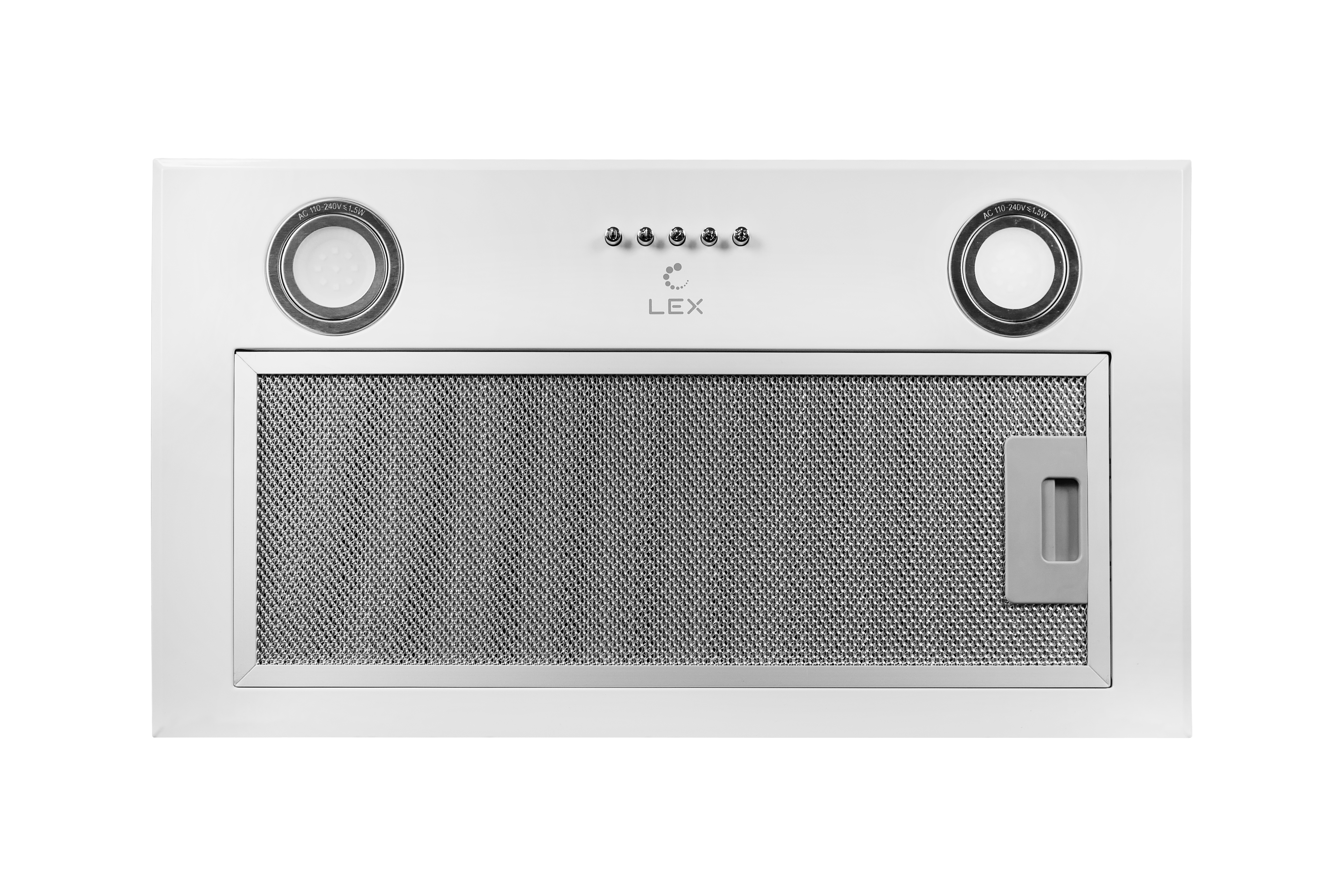 Вытяжка полновстраиваемая GS BLOC P 600 WHITE, 60см, б/угольного фильтра, белый, Lex