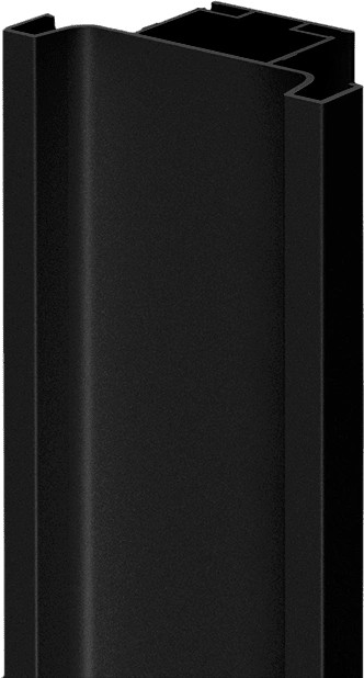 Вертикальная ручка-профиль C-образная, h=62,8мм, L=2,5м, ДСП 16мм, черный матовый, AQ