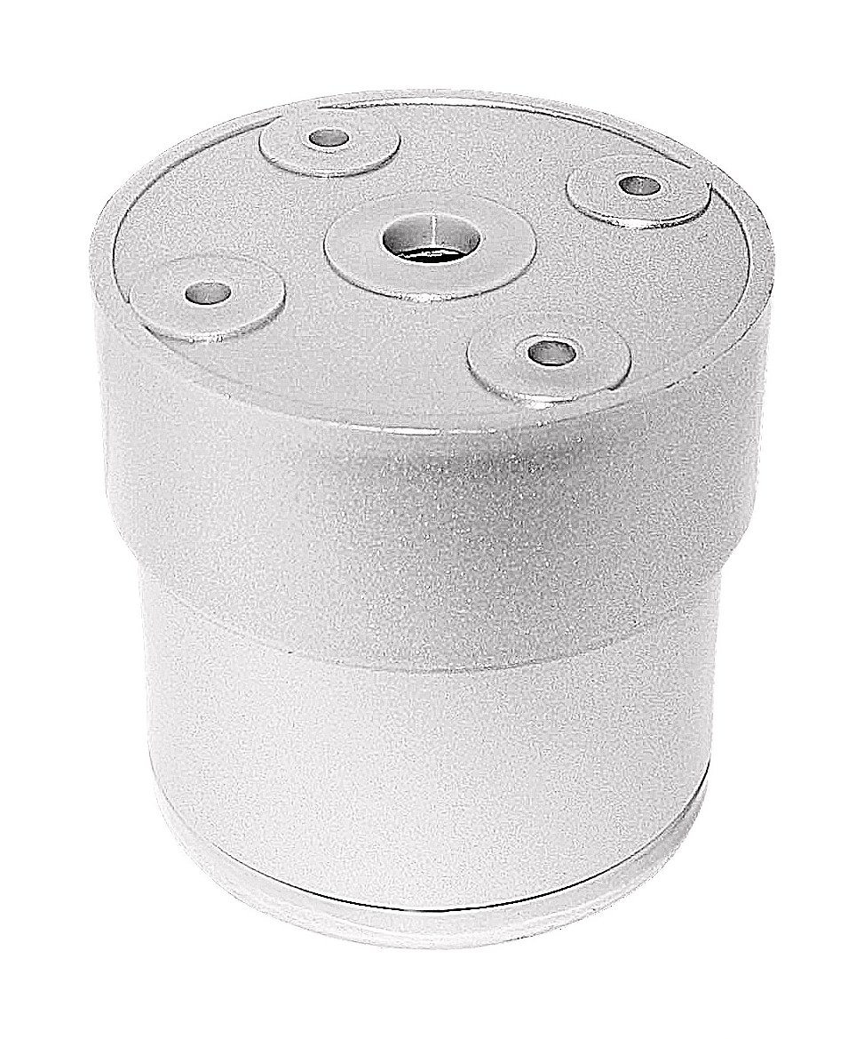 Опора регулируемая d=60мм, h=64-74мм, пластик, матовый хром+хром