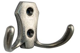 Крючок, 585, двухрожковый, металл, античное серебро