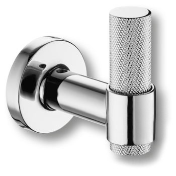 Крючок, 1035 001 CR, однорожковый, металл, глянцевый хром