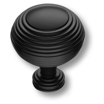 Ручка-кнопка, 1937 0038 AL6, d=38мм, металл, черный