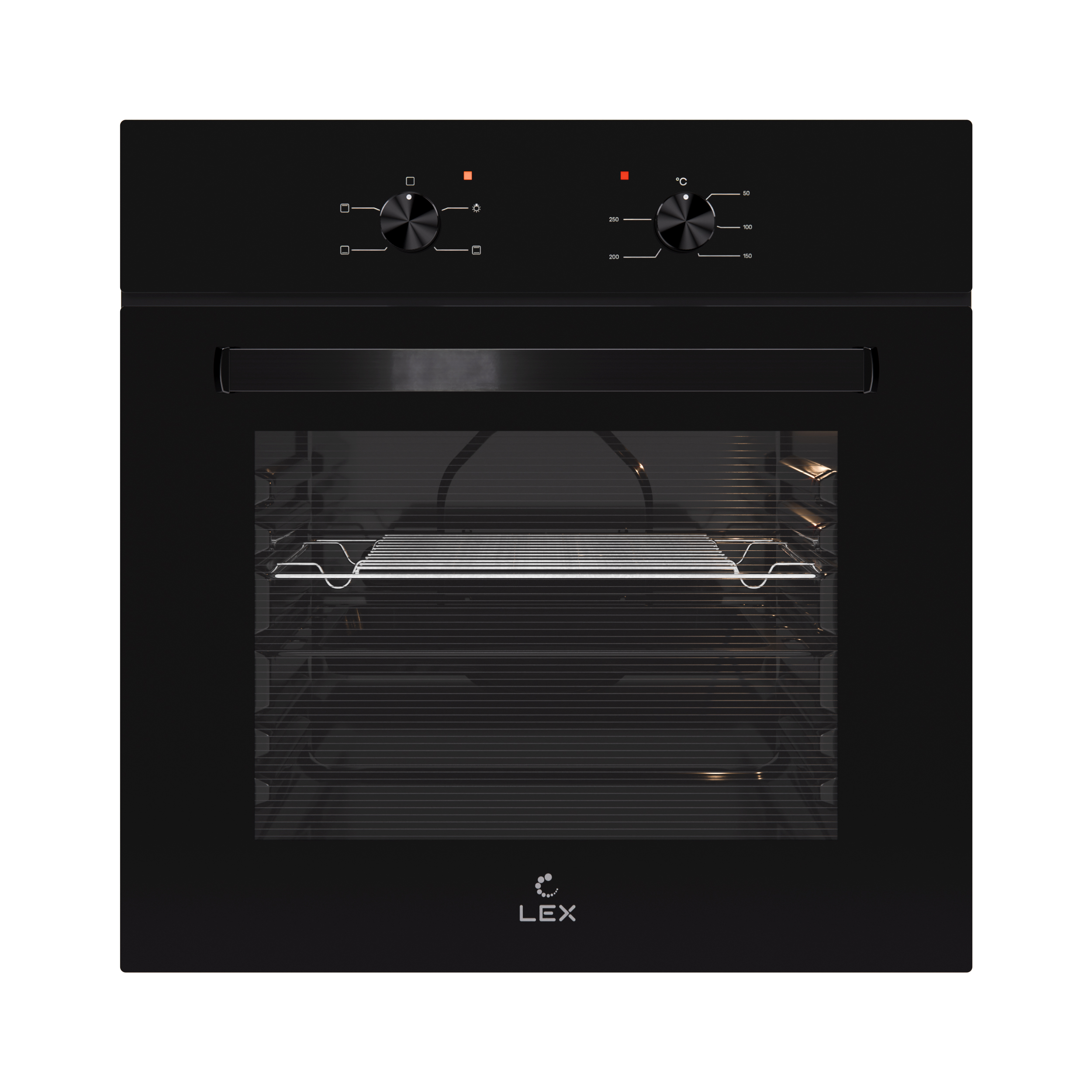 Духовой шкаф EDM 040 BBL, 60 см, стекло, черный, Lex