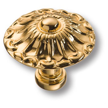 Ручка-кнопка, 15.304.31.19, d=31мм, металл, глянцевое золото 24K