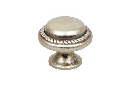 Ручка-кнопка, 189, d=28мм, металл, античное серебро