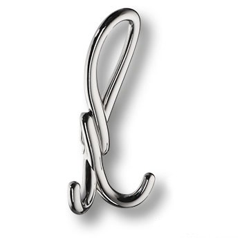 Крючок, Dugum Hook Big-Chrome, двухрожковый, металл, глянцевый хром