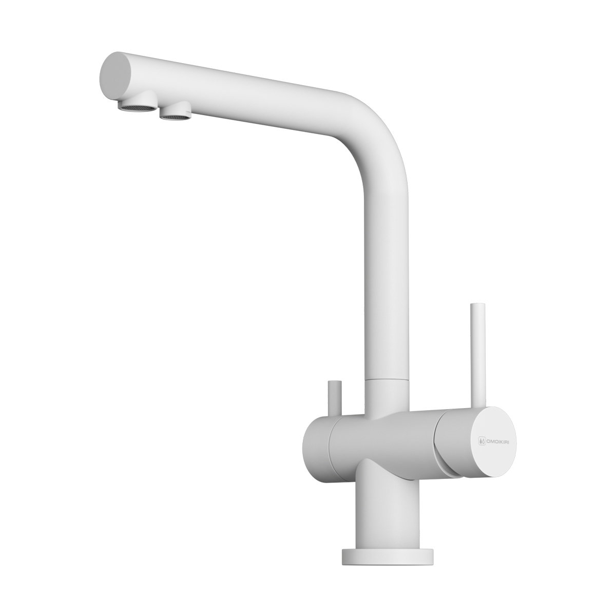 Смеситель Nagano-P-WH, латунь, белый