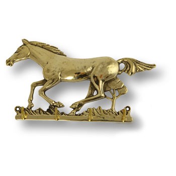 Вешалка "Лошадь", 01093, латунь, глянцевая латунь