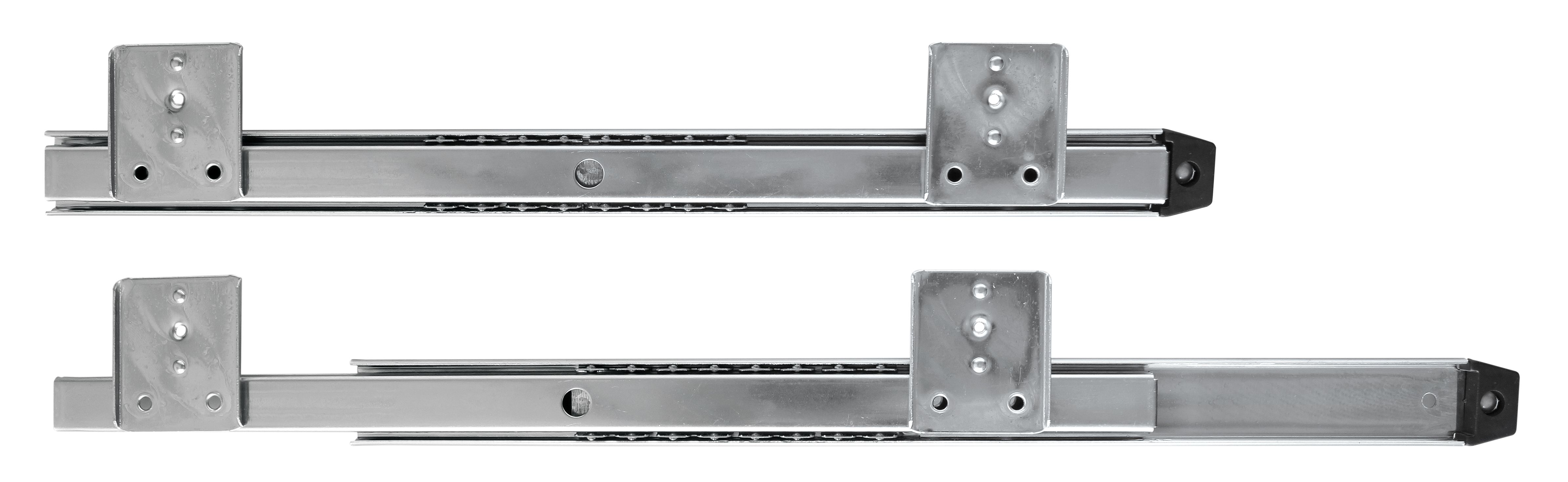 Направляющие шариковые для клавиатуры, неполного выдвижения, h=27мм, L=350мм, цинк, GTV