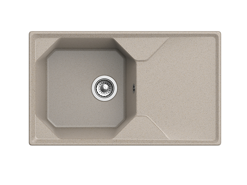 Мойка GranFest UNIQUE U-840L, 840х500 мм, песочный