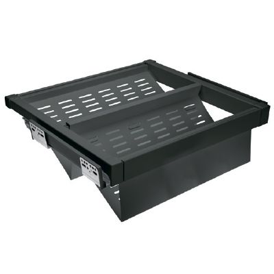 Обувница в шкаф на 600мм, 530х490х175мм, полное выдвижение, с доводчиком, графит