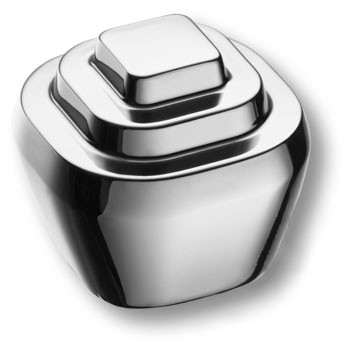 Ручка-кнопка, 4180 016MP02, 28х35х35мм, металл, глянцевый хром