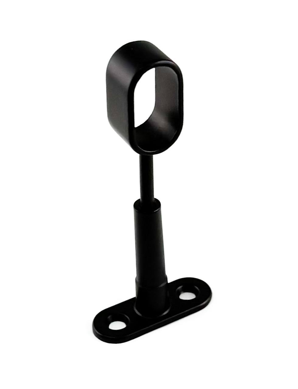 Штангодержатель для овальной штанги, регулируемый сквозной, черный матовый, CMF