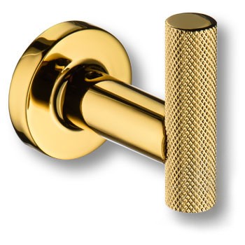 Крючок, 1013 001 GL, однорожковый, металл, глянцевое золото