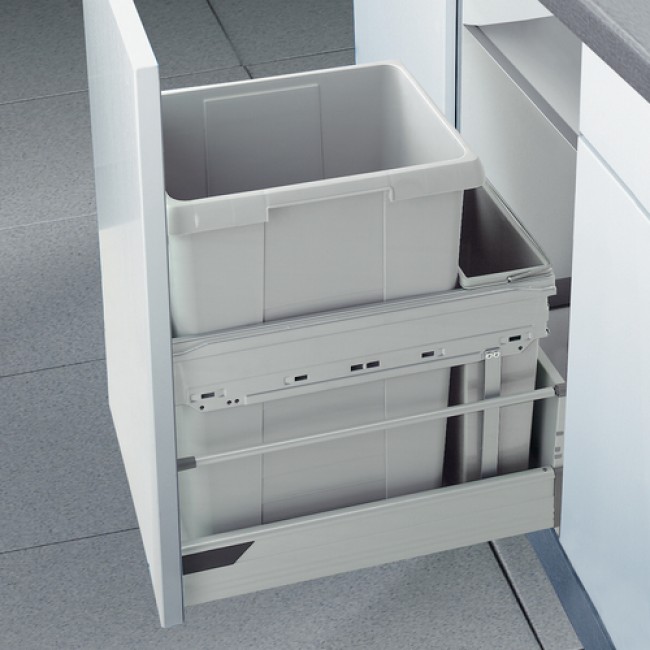 Комплект контейнеров для мусора "Euro Cargo 30", 1х35л, 1х7л, 268x477x560мм, в шкаф 300мм