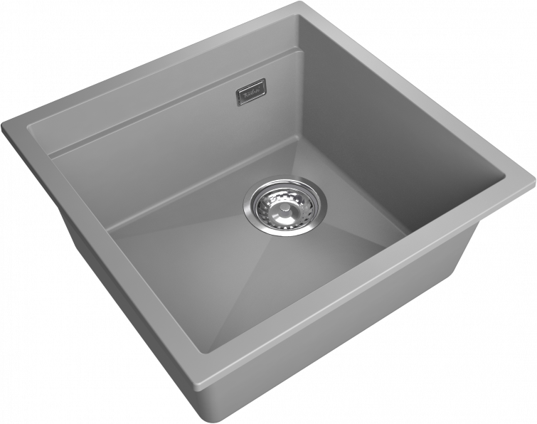 Мойка Rivelato LINO 454-R, 450х440х200мм, серый металлик