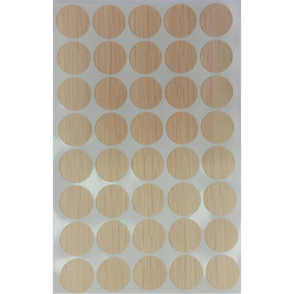 Заглушка самоклейка d=14мм, дуб молочный