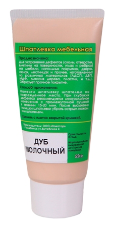 Шпатлевка мебельная, дуб молочный