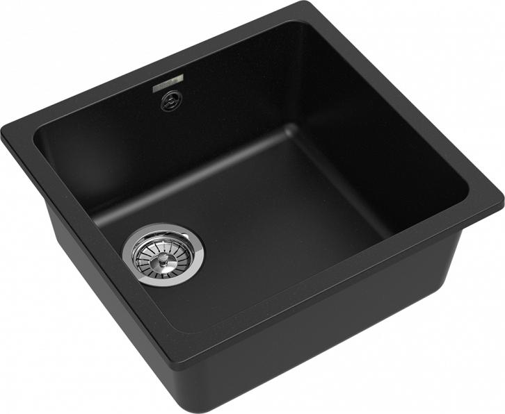 Мойка Rivelato BERKANA 45, 490х460х200мм, черный
