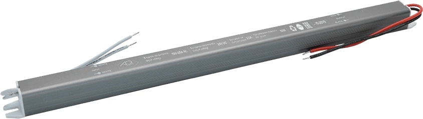Трансформатор  60W/24V, IP20, сверхтонкий, без шнура, металлический, SLIM AQ