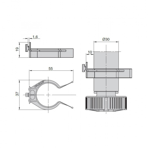 Скоба для крепления цоколя из пвх и алюминия, черная, Volpato