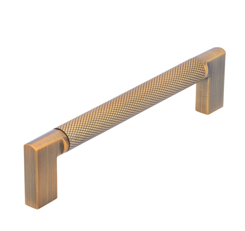 Ручка-скоба, 2457-142ZN79ZN79, 128мм, металл, бронза, с насечками