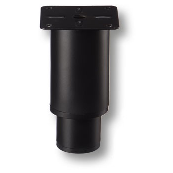 Опора декоративная мебельная регулируемая, d=32/42мм, h=100-140мм, сталь, черный