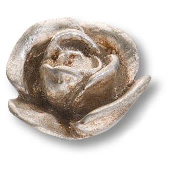 Ручка-кнопка, RE 06 15, d=30мм, смола, серебро, ручная работа