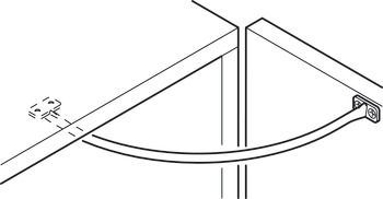 Ограничитель для двери, L=200мм, пластик, коричневый, Hafele