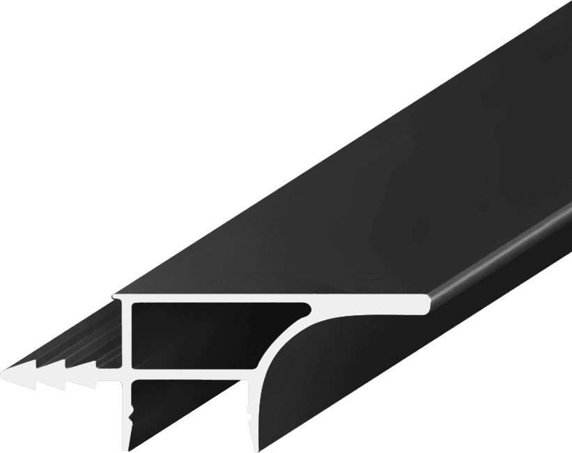 Профиль врезной с односторонней подсветкой, h=16,9мм, L=5м, черный матовый, AQ
