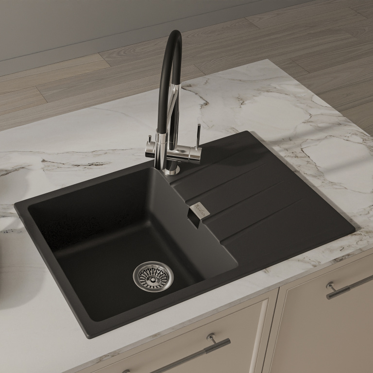 Мойка Rivelato RAUM 78, 780х500х200мм, антрацит