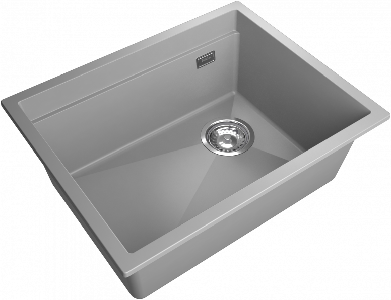 Мойка Rivelato LINO 554-R, 550х440х210мм, серый металлик