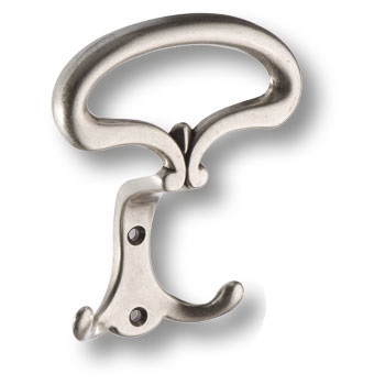 Крючок, 15.719.00.16, двухрожковый, металл, античное серебро