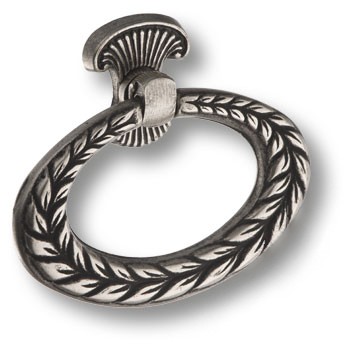 Ручка-кольцо, 15.259.01.16, 15х70х85мм, металл, старое серебро