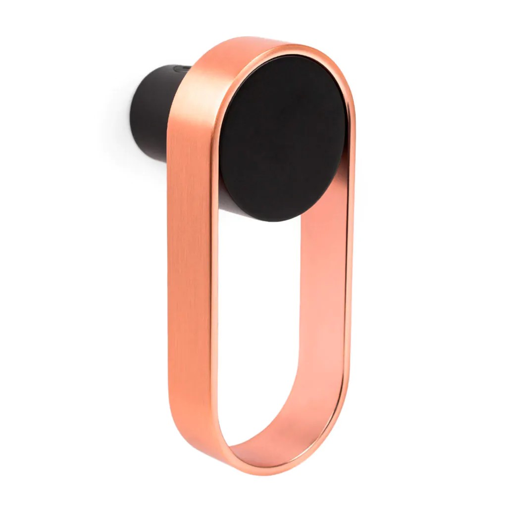 Крючок ORBIT, 7007045ZM226, 105х45х45мм, однорожковый, металл, черный матовый/медь, Viefe