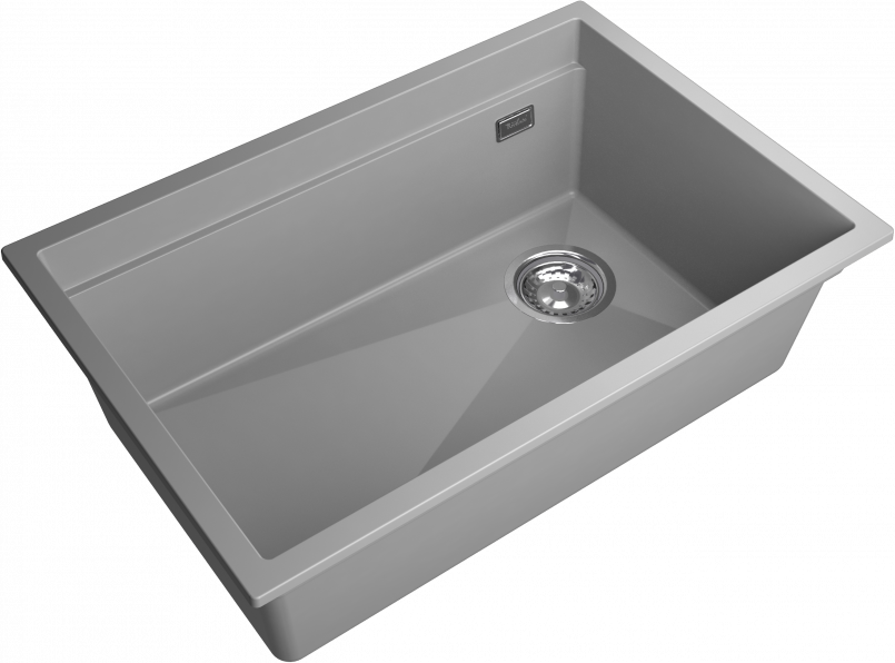 Мойка Rivelato LINO 654-R, 650х440х210мм, серый металлик