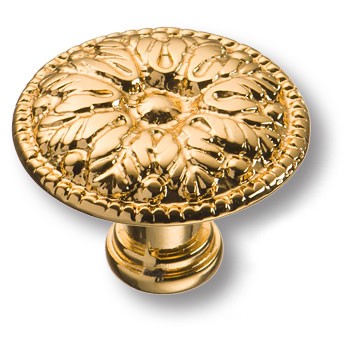 Ручка-кнопка, 15.303.29.19, d=29мм, металл, глянцевое золото 24K