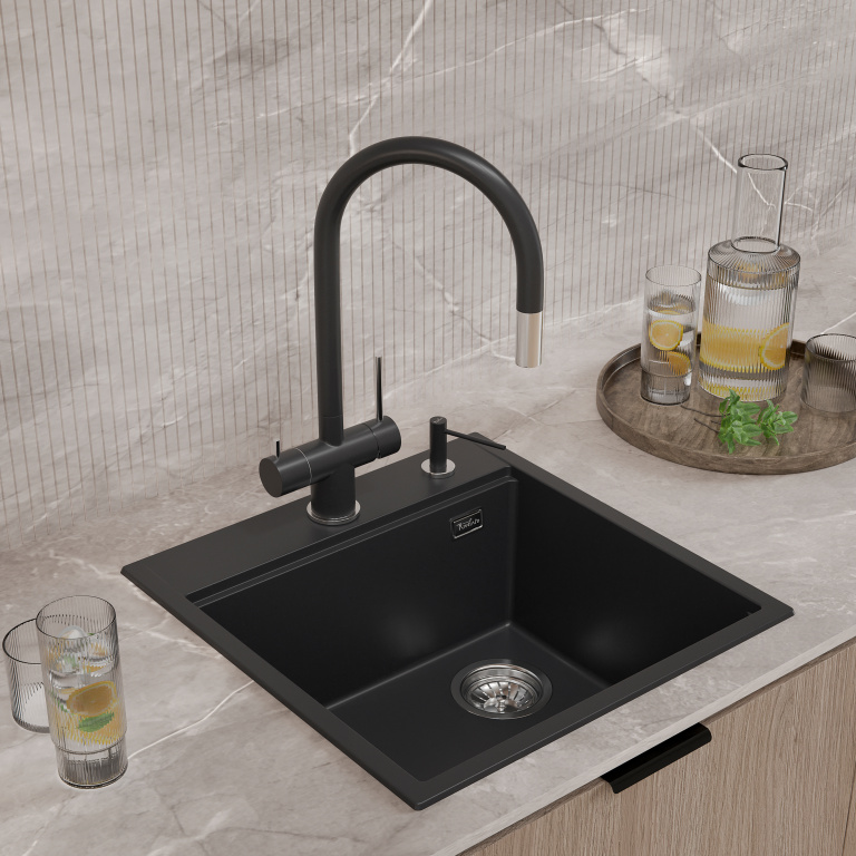 Мойка Rivelato TESORO 505-R, 500х510х200мм, антрацит