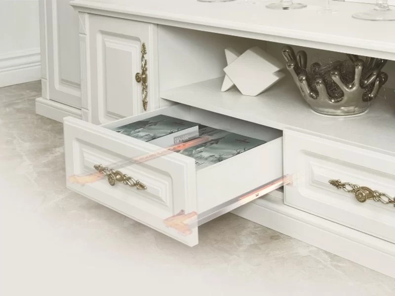 Направляющие скрытого монтажа, 400мм, PTO, полного выдвижения, 40кг/пара, с фиксаторами, 3D Control