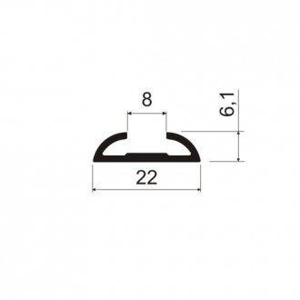 Направляющая L=5800мм для распашной двери, золото РОЗОВОЕ