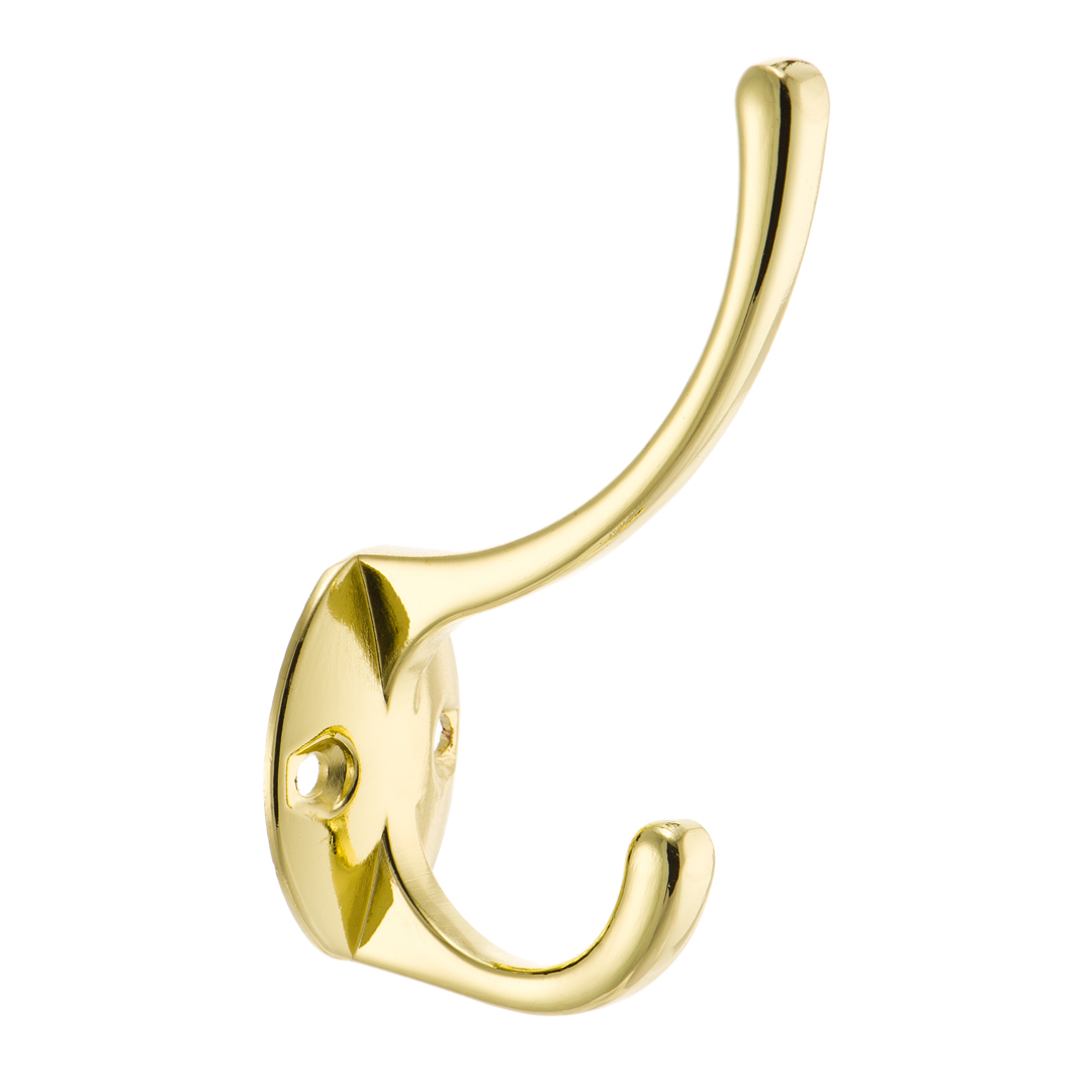 Крючок, KR 0030, двухрожковый, золото