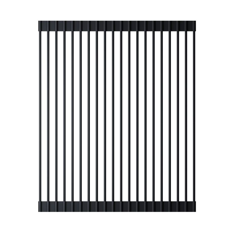 Ролл-мат для мойки с силиконом ROLL-01-SILICONE-BL, нержавеющая сталь/черный силикон