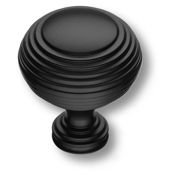 Ручка-кнопка, 1937 0032 AL6, d=32мм, металл, черный