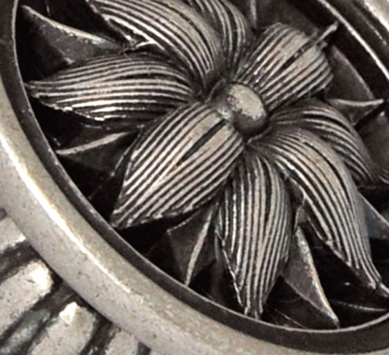 Ручка-кнопка, 191, d=34,8мм, металл, античное серебро