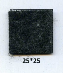 Подпятник фетровый квадратный, серый, 25х25мм